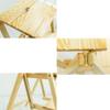 Foldable Upstairs Wood Step Ladder Stool, Flower Stand Shelf, Library Stepstool, Household Stair Chair Max. 200kg, Wood view 3