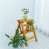 Foldable Stepstool Ladder, Flower Stand, Solid Wood Step Stool, Library Steps Ladder Chair Kitchen Office Use Home Garden Tool Heavy Duty Max. 200kg view 1