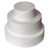 16" Round Cake Dummy 4" High Foam Cake Dummies Polystyrene Dummy for Wedding Birthday Cakes Crafting Modeling Art Project Displays view 3