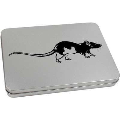 Azeeda 220mm 'Rat' Metal Hinged Tin/Storage Box (TT00117436)