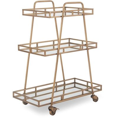 Adore Dcor Addison Bar Cart, Gold