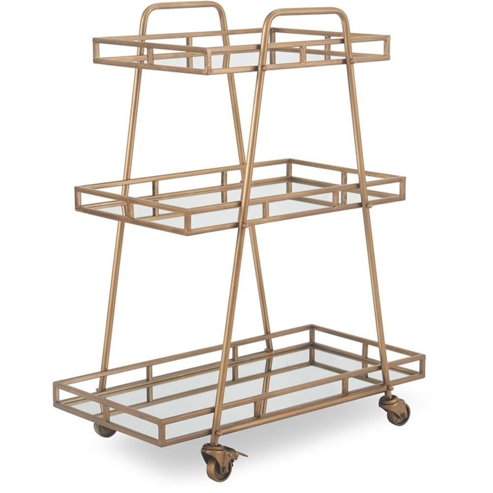 Adore Dcor Addison Bar Cart, Gold