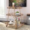 Adore Dcor Addison Bar Cart, Gold view 2