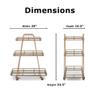 Adore Dcor Addison Bar Cart, Gold view 3