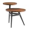 Powell Furniture Linon Carter Two Tiered Metal Side Table in Gunmetal Gray view 1