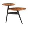 Powell Furniture Linon Carter Two Tiered Metal Side Table in Gunmetal Gray view 4