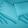 Bedding Castle - Luxurious - 800 Series - Egyptian Cotton - 4PC Bed Sheet Set - ( Flat Sheet + Fitted Sheet 28" Deep Pocket + 2 PC Pillow Cases ) - Fade Resistant - (Twin XL, Aqua Blue) view 3