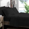 Bedding Castle - Luxurious - 800 Series - Egyptian Cotton - 4PC Bed Sheet Set - ( Flat Sheet + Fitted Sheet 28" Deep Pocket + 2 PC Pillow Cases ) - Fade Resistant - (Twin XL, Black) view 1