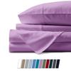 Bedding Castle - Luxurious - 800 Series - Egyptian Cotton - 4PC Bed Sheet Set - ( Flat Sheet + Fitted Sheet 28" Deep Pocket + 2 PC Pillow Cases ) - Fade Resistant - (Twin XL, Lavender) view 1