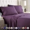 Bedding Castle - Luxurious - 800 Series - Egyptian Cotton - 4PC Bed Sheet Set - ( Flat Sheet + Fitted Sheet 28" Deep Pocket + 2 PC Pillow Cases ) - Fade Resistant - (Twin XL, Purple) view 3