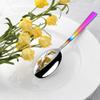 20-Piece Rainbow Silverware Dinnerware Set, BuyGo Stainless Steel Eating Utensil Cutlery Sets, Widely Use for Wedding, Home, Hotel, Gradual Change Rainbow Handle Flatware Service for 4 view 4