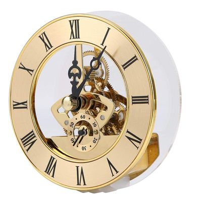 Mini Clock Insert 3.38 Inch(86mm), Round Quartz Clock Fit Metal Built-in Clock Insert Quartz Clock Head DIY Desk Craft Clock Accessories