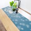 Vandarllin Cotton Linen Table Runner Dresser Scarves Christmas Snowflakes Moose Non-Slip Burlap Rectangle Table Setting Decor for Wedding Party Holiday Dinner Home, 13x90 inch Blue view 4