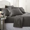 Bedding Castle - Luxurious - 800 Series - Egyptian Cotton - 4PC Bed Sheet Set - ( Flat Sheet + Fitted Sheet 28" Deep Pocket + 2 PC Pillow Cases ) - Fade Resistant - (Twin XL, Dark Grey) view 1
