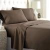 Bedding Castle - Luxurious - 800 Series - Egyptian Cotton - 4PC Bed Sheet Set - ( Flat Sheet + Fitted Sheet 28" Deep Pocket + 2 PC Pillow Cases ) - Fade Resistant - (Twin XL, Chocolate) view 1