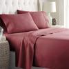 Bedding Castle - Luxurious - 800 Series - Egyptian Cotton - 4PC Bed Sheet Set - ( Flat Sheet + Fitted Sheet 28" Deep Pocket + 2 PC Pillow Cases ) - Fade Resistant - (Twin XL, Burgundy) view 1