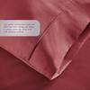 Bedding Castle - Luxurious - 800 Series - Egyptian Cotton - 4PC Bed Sheet Set - ( Flat Sheet + Fitted Sheet 28" Deep Pocket + 2 PC Pillow Cases ) - Fade Resistant - (Twin XL, Burgundy) view 3