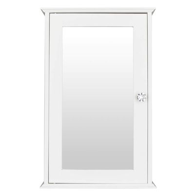 Byya Single Mirrored Bathroom Cabinet, Wall -Mounted Storage Organizer, Medicine Cabinet with Single Doors & Adjustable Shelf in 3 Positions,Space Saving for Bathroom, Vestibule, Bedroom