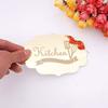 2PCS Acrylic Mirror Kitchen Sign Sticker, Acrylic Mirrored Door Plate,Acrylic Mirror Sign (Gold, 7.87x5.91inch) view 1