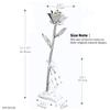 MAXSPT Silver Rose, Silver Dipped Rose Made from Real Rose Best Gifts for her and 25th for Wife, Silver with Stand view 4