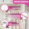 Amiff Velvet Hangers, Non Slip Clothing Hangers, Rose Thin Design, 360 Rotating Chrome Hook, Notched Shoulders, 17.5 Inch, Pack of 150 view 4