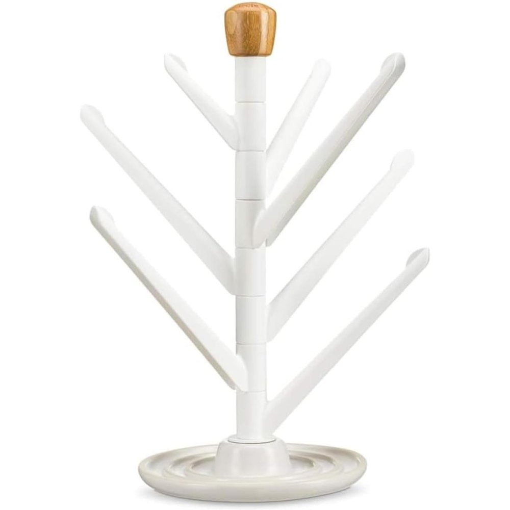 Full Circle Branch Out, Upright Kitchen Drying Rack, Ceramic Base, Perfect for Bottles, Dishcloths, and Bags