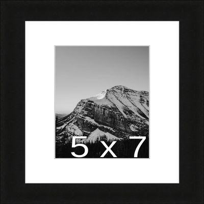 Frame It Easy 5 x 7 Black Natural WoodFrame (Dayton) with Matting