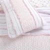 3 Piece Queen All Season Casual Princess Ruffle Cotton Quilt Set, Beautiful Reversible Geometric Design Girls Bedding Set, Charming Attractive Ultra Soft Comfy Durable Warmth Colorful Pink Quilt Set view 3