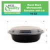 18 oz - 50 Count - Round Microwaveable Plastic Meal Prep Containers with Lids - Food Storage Container - Certified BPA-Free, Stackable, Reusable Microwave, Dishwasher,Freezer Safe, Disposable (Black) view 3