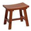 Bare Decor Dorsey Accent Stool with Curved Seat, 17", Brown view 1