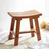 Bare Decor Dorsey Accent Stool with Curved Seat, 17", Brown view 2