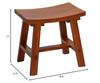 Bare Decor Dorsey Accent Stool with Curved Seat, 17", Brown view 3