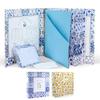 Cookbook Recipe Binder/Organizer, Blue Pattern 3-Ring, 1-Inch Binder to Hold All Your Recipes and Recipe Cards, 6 Tabbed Divider Sections, 50 Matching Recipe Cards Included view 1