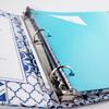 Cookbook Recipe Binder/Organizer, Blue Pattern 3-Ring, 1-Inch Binder to Hold All Your Recipes and Recipe Cards, 6 Tabbed Divider Sections, 50 Matching Recipe Cards Included view 2