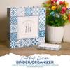 Cookbook Recipe Binder/Organizer, Blue Pattern 3-Ring, 1-Inch Binder to Hold All Your Recipes and Recipe Cards, 6 Tabbed Divider Sections, 50 Matching Recipe Cards Included view 3