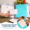 Cookbook Recipe Binder/Organizer, Blue Pattern 3-Ring, 1-Inch Binder to Hold All Your Recipes and Recipe Cards, 6 Tabbed Divider Sections, 50 Matching Recipe Cards Included view 4