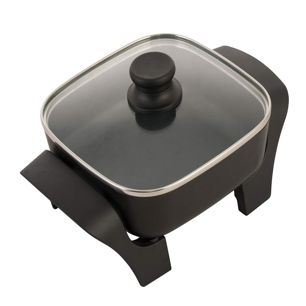 8-Inch Nonstick Electric Skillet with Glass Lid