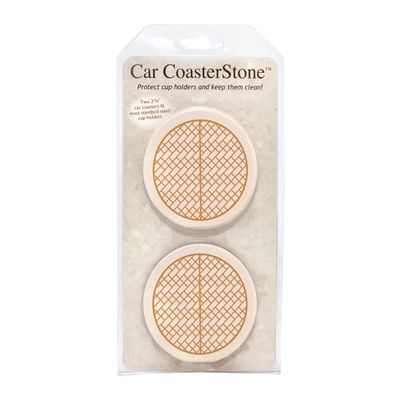 CoasterStone CR9043 Korean Patterns Iii Car Coaster 2 Pack, Standard Size, Stone
