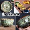 2.3 oz Chinese Kungfu Teacup Handmade Porcelain Japanese Tea Cup Wine Cup Bowl, 2 Pcs Green view 2
