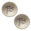 2 Pcs 2 oz Crude Pottery Chinese Kungfu Teacup Handcraft Ceramic Wine Cup Japanese Tea Cup, Pine view 1
