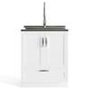 SIMPLIHOME Reed All-in-One 28 inch Wide Utility Sink and Laundry Cabinet in Pure White Finish, Transitional Stainless Steel Sink Cabinet for Laundry Rooms with High-Arch Chrome Faucet and Storage view 4