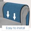 Joywell Chair Caddy Organizer Remote Control Holder for Couch Recliner Armrest Organizer Non Slip Sofa Arm Chair Caddie with 6 Pocket Storage for Magazine, Tablet, Phone, iPad, Classic Blue view 4