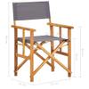Tidyard Director Chair Set of 2, Solid Acacia Wood Folding Chairs with Polyester Seat, Brown and Dark Grey for Outdoor Garden, Patio, and Balcony view 2