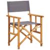 Tidyard Director Chair Set of 2, Solid Acacia Wood Folding Chairs with Polyester Seat, Brown and Dark Grey for Outdoor Garden, Patio, and Balcony view 3