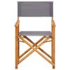 Tidyard Director Chair Set of 2, Solid Acacia Wood Folding Chairs with Polyester Seat, Brown and Dark Grey for Outdoor Garden, Patio, and Balcony view 4