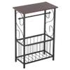 Toilet Table Stand with Paper Holder and Magazine Basket Freestanding Bathroom Side Table Storage Shelf Restroom Decor Organizer view 1