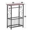 Toilet Table Stand with Paper Holder and Magazine Basket Freestanding Bathroom Side Table Storage Shelf Restroom Decor Organizer view 3