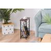Toilet Table Stand with Paper Holder and Magazine Basket Freestanding Bathroom Side Table Storage Shelf Restroom Decor Organizer view 4