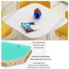 Simple Table and Chair Set Modern Design Round Table Balcony Living Room Dining Table Office Meeting Room Lounge 4 Leather Chairs Coffee Shop Beauty Salon Leisure Table Color: Army Green view 2