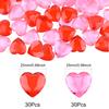 TUPARKA 60 PCS Acrylic Hearts Red Acrylic Hearts for Table Scatter,Home Decoration,Vase Fillers in Valentine's Day view 2